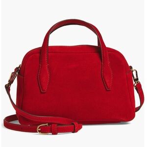 Madewell Medium Suede Crossbody Bag - Bandana Red